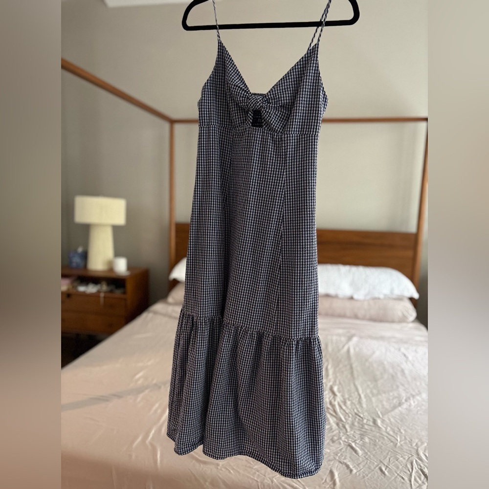 Rails Maeve Dress Navy Lilac Gingham Sundress | M - Picture 7 of 12